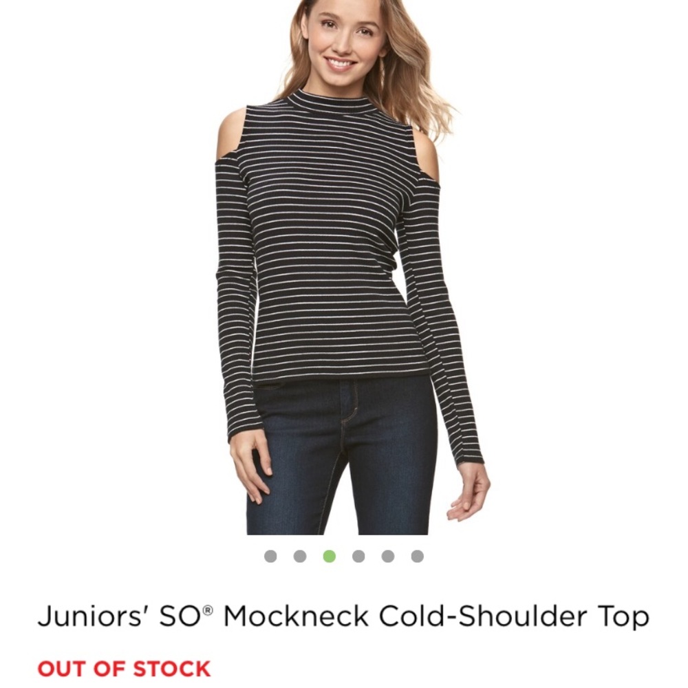 💎NWT SO striped cold shoulder top SIZE  M